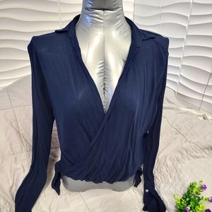 Abercrombie long sleeve deep v